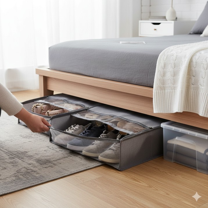 बेडरूम बेड स्टोरेज – बेड के नीचे के स्पेस को कैसे करें यूज़फुल