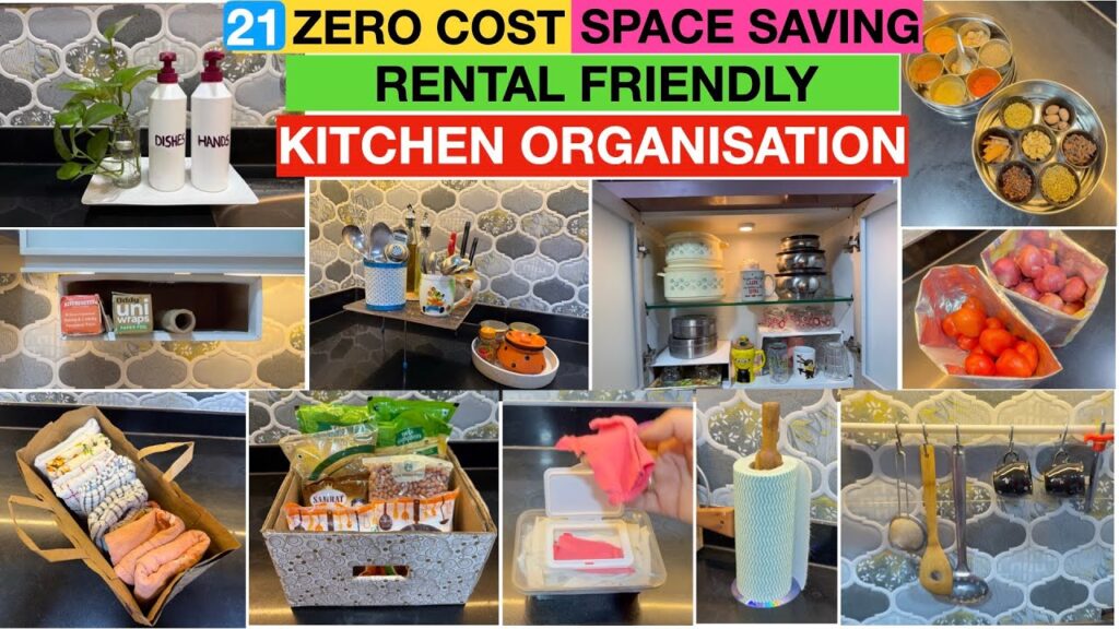 जीरो कॉस्ट किचन ऑर्गेनाइजेशन आइडियाज – स्पेस सेविंग और रेंटल फ्रेंडली हैक्स