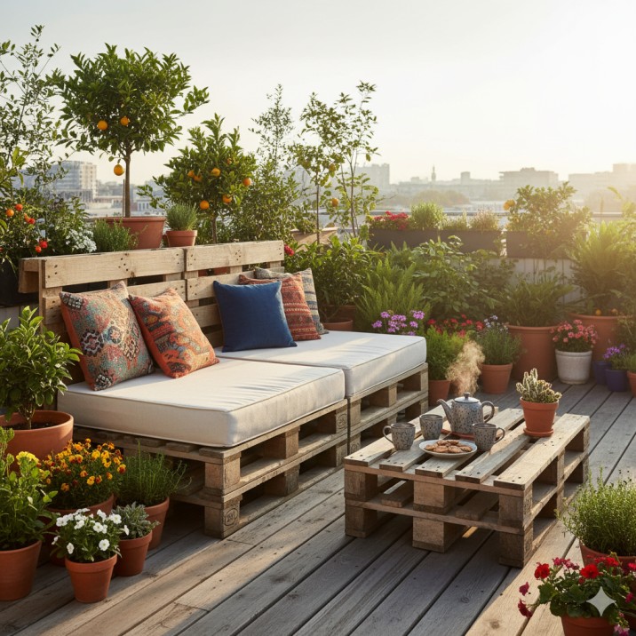 टेरेस गार्डन को बैठने के लिए सुंदर कैसे बनाएं – आसान और क्रिएटिव आइडियाज