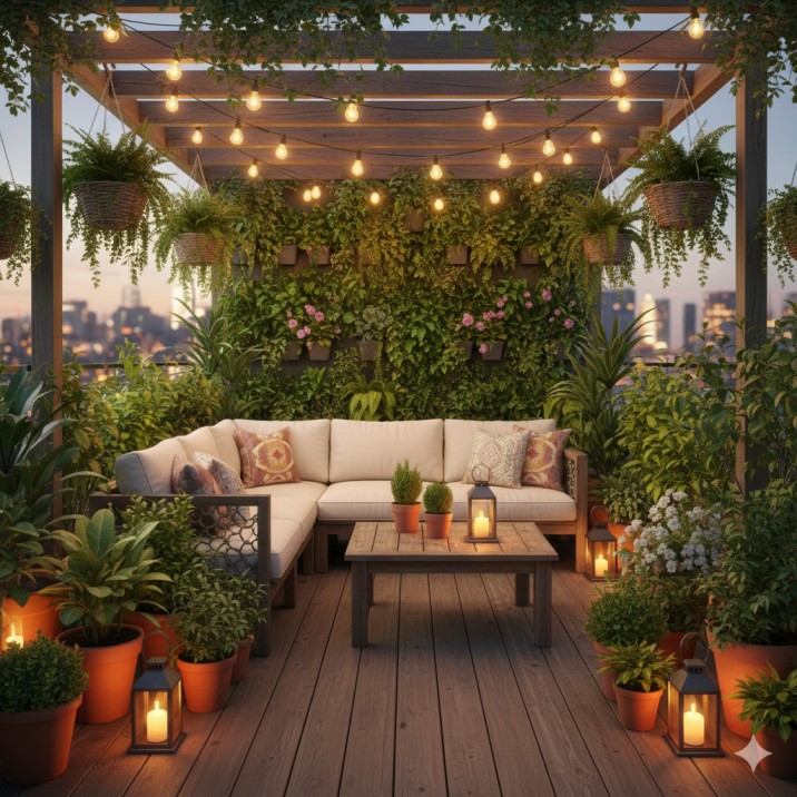 टेरेस गार्डन को बैठने के लिए सुंदर कैसे बनाएं – आसान और क्रिएटिव आइडियाज