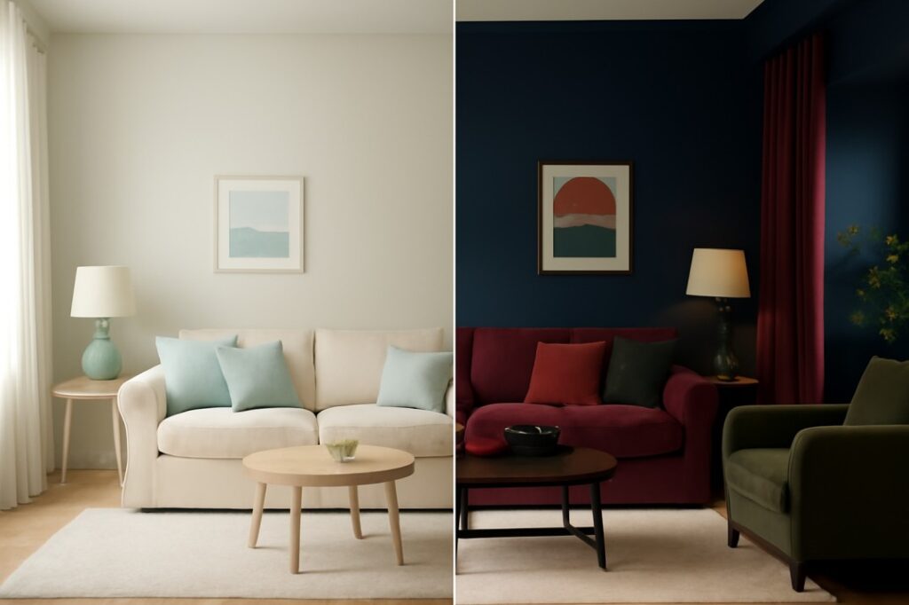 लिविंग रूम के लिए बेस्ट कलर स्कीम कैसे चुनें – आसान और स्मार्ट तरीके