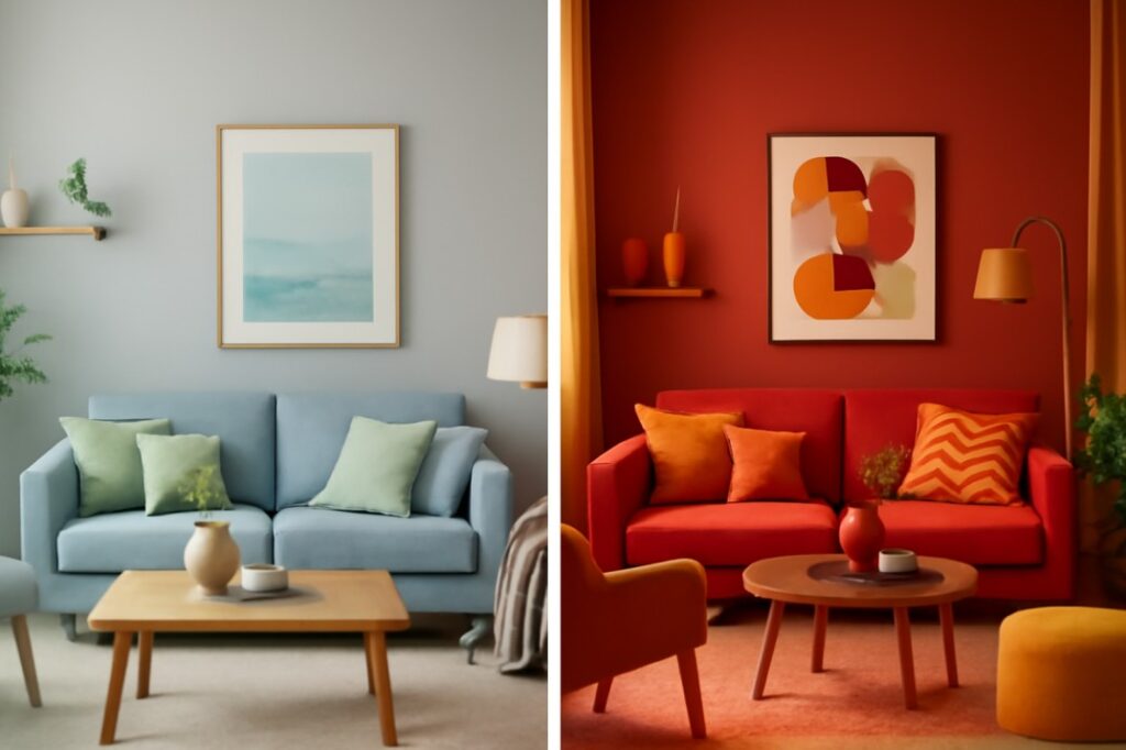 लिविंग रूम के लिए बेस्ट कलर स्कीम कैसे चुनें – आसान और स्मार्ट तरीके