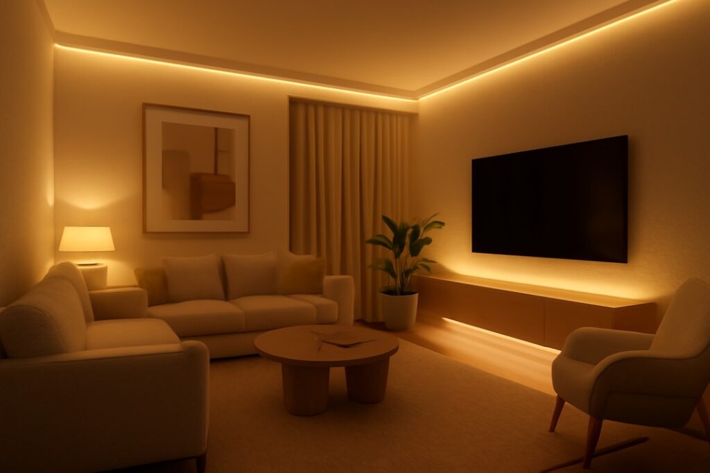 लिविंग रूम डेकोरेटिव लाइट – घर की खूबसूरती बढ़ाने के बेस्ट आइडियाज़