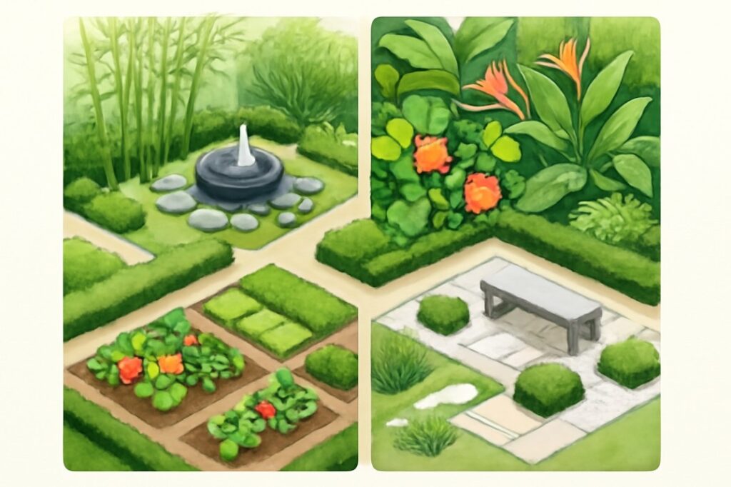 अपने गार्डन के लिए परफेक्ट लेआउट कैसे डिजाइन करें – आसान और असरदार तरीके