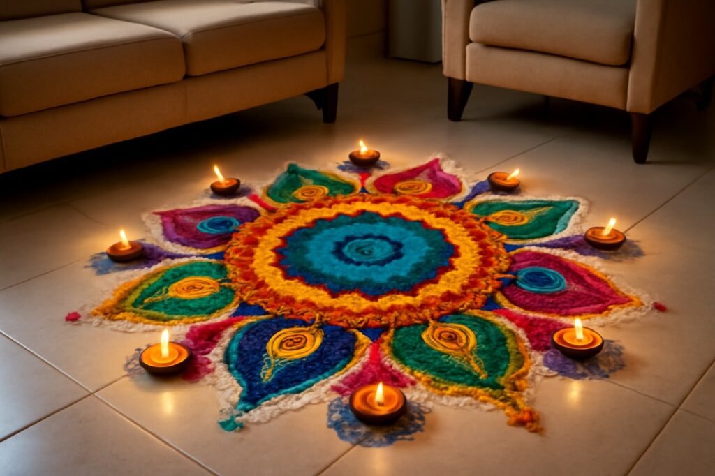 लिविंग रूम को त्योहार के दिन सजाने के तरीके – दीपावली/नवरात्रा स्पेशल