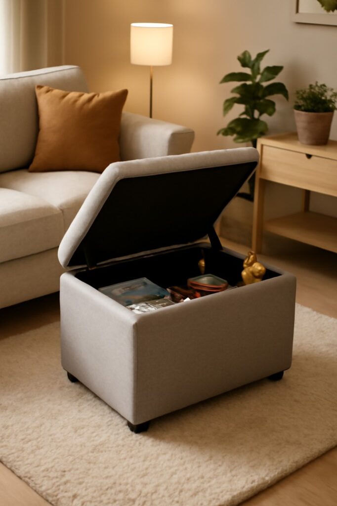लिविंग रूम स्टोरेज स्पेस कैसे बढ़ाए – आसान और स्मार्ट आइडियाज
