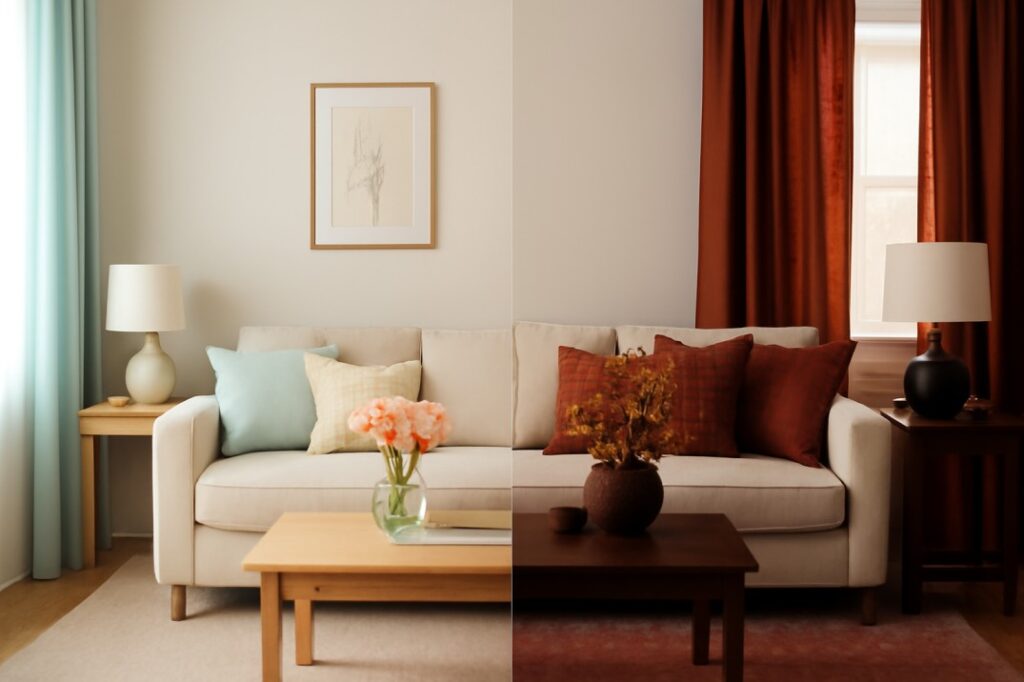 लिविंग रूम के लिए बेस्ट कलर स्कीम कैसे चुनें – आसान और स्मार्ट तरीके