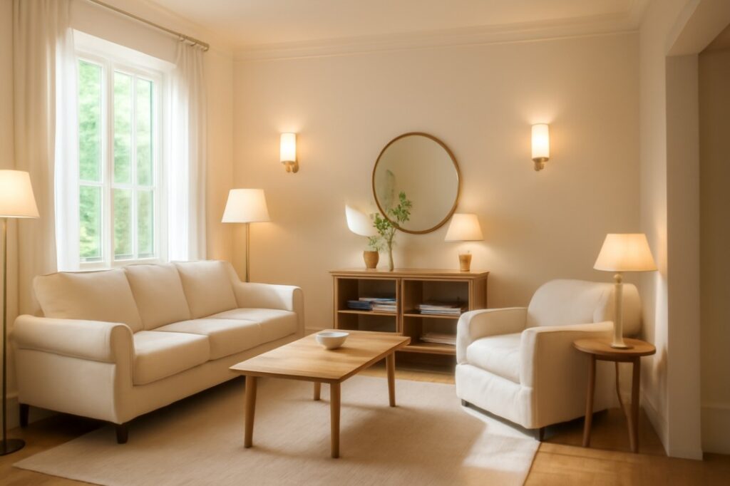 लिविंग रूम को बड़ा कैसे दिखाए – आसान स्पेस मैनेजमेंट टिप्स