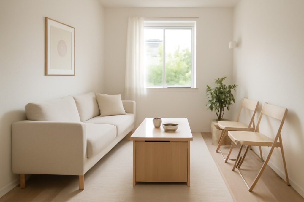 लिविंग रूम को बड़ा कैसे दिखाए – आसान स्पेस मैनेजमेंट टिप्स