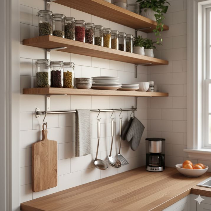 Kitchen Sajane Ka Tarika: छोटे-छोटे उपायों से अपने किचन को खूबसूरत बनाएं 🍴