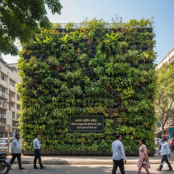 आउटडोर वर्टिकल गार्डन क्या है और यह दिल्ली का प्रदूषण कैसे कम कर सकता है?